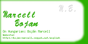 marcell bojan business card